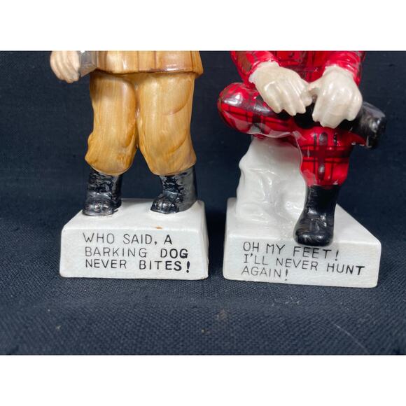 Pair of humorous hunter figurines from the 50's Ideal, Japan - Picture 5 of 11